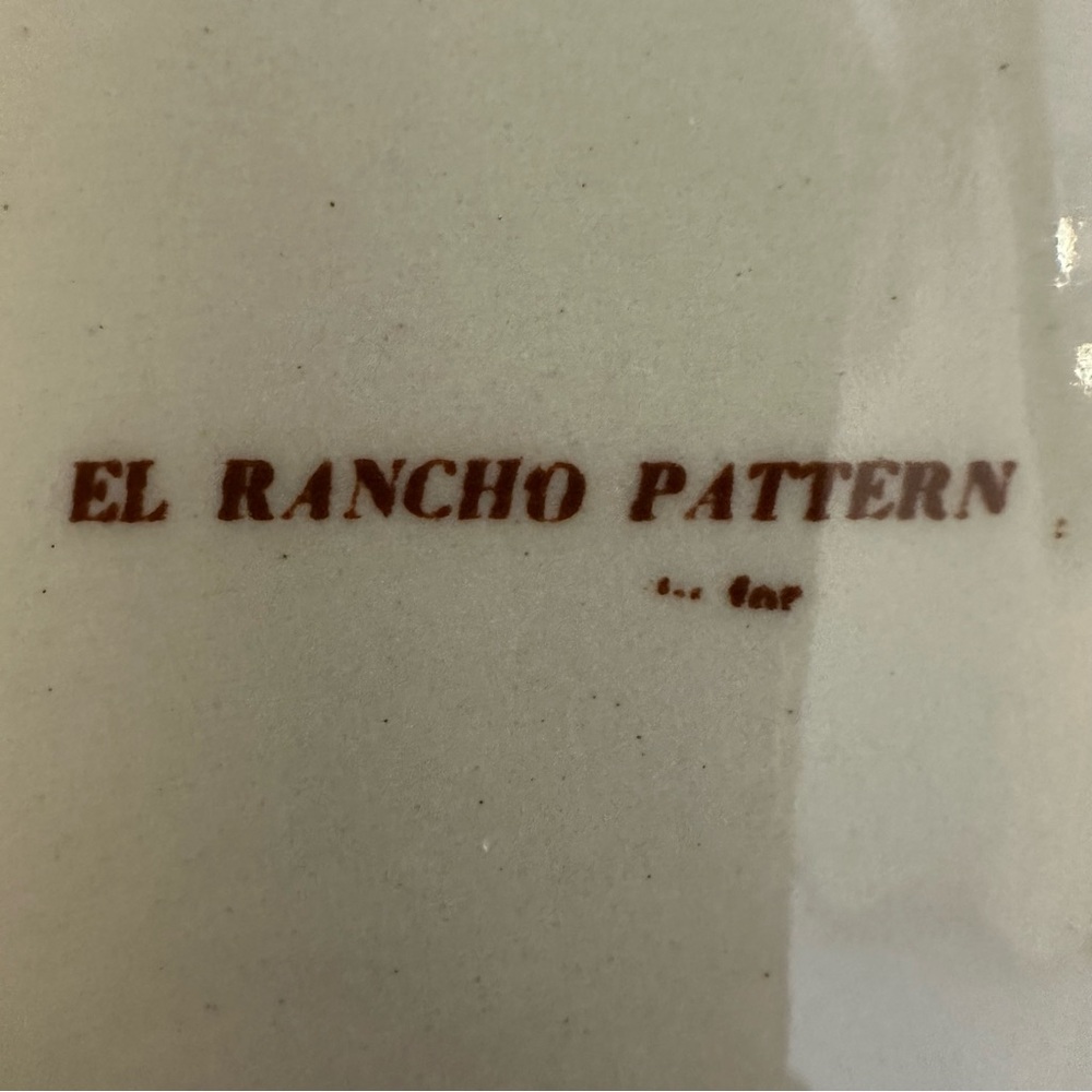 Vintage Western Themed Oval Platter El Rancho by Wallace - Picture 4 of 4